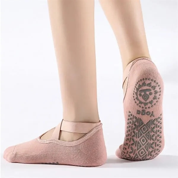 Yoga Socks for Women with Non-Slip Grips & Straps