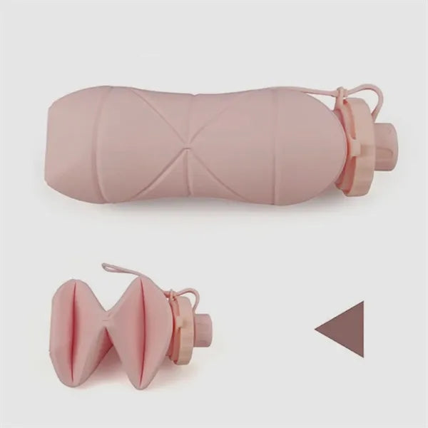 20Oz Silicone Foldable Water Bottle With Stretchable Design