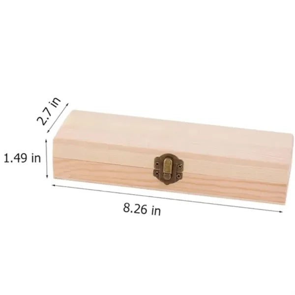 Handmade Educational Painted Student Solid Wood Pencil Case