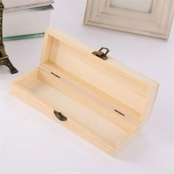 Handmade Educational Painted Student Solid Wood Pencil Case