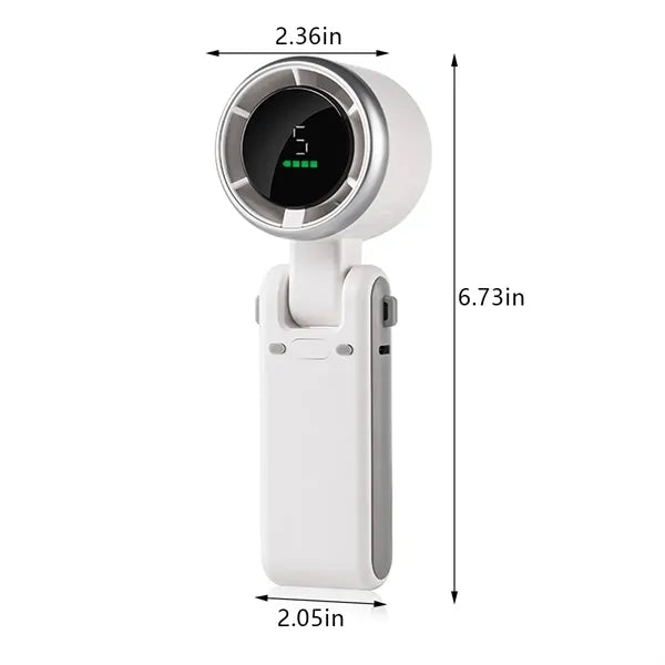 3 in 1 portable digital travel working handheld turbo fan