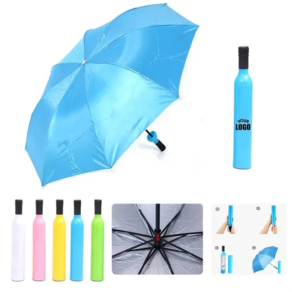 Wine Bottle Foldable Umbrella