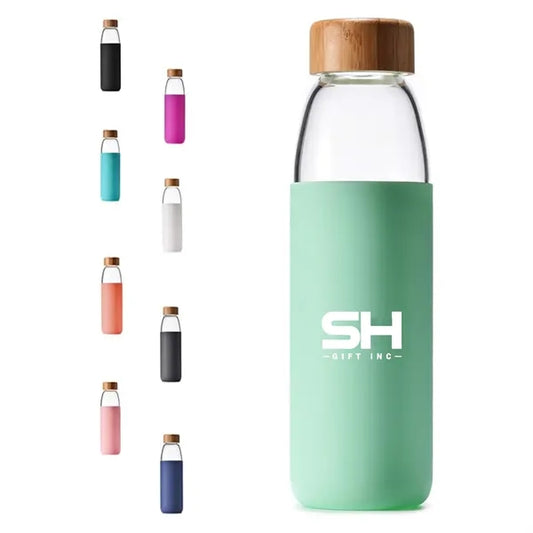 18oz Glass Tumblers with Silicone Protective Sleeve