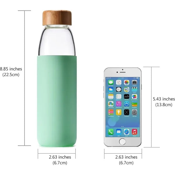18oz Glass Tumblers with Silicone Protective Sleeve