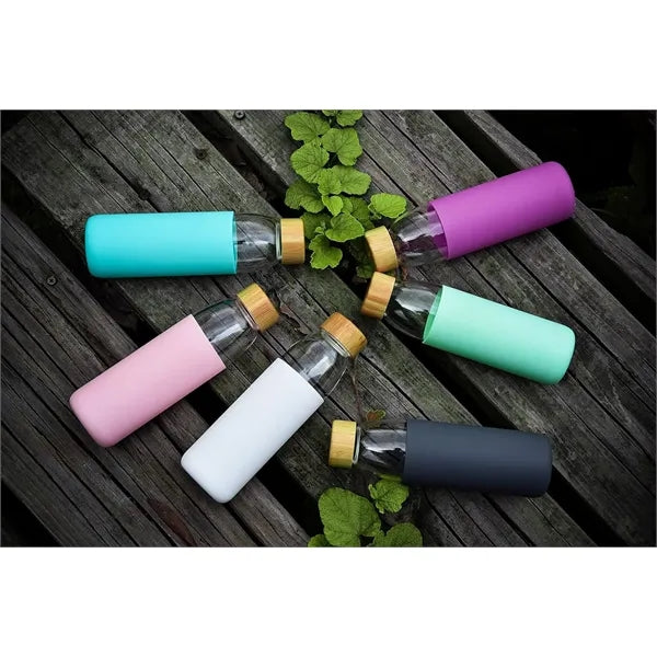 18oz Glass Tumblers with Silicone Protective Sleeve