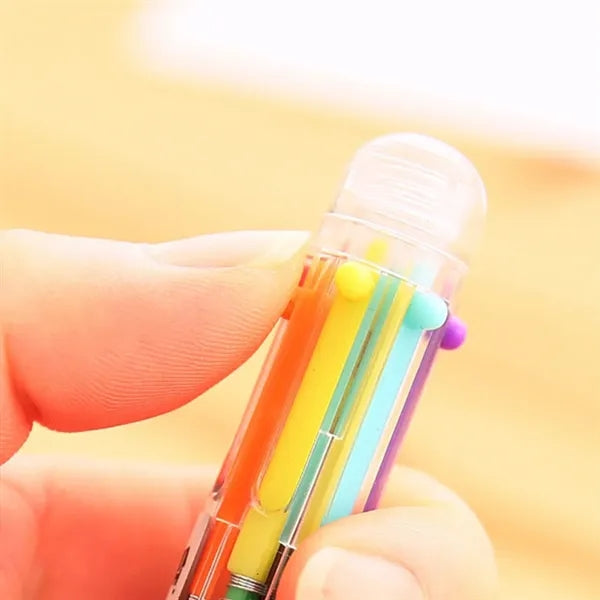 Office school 6-in-1 multicolor retractable ballpoint pen