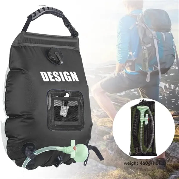 2 IN 1 5 Gal/20L Portable Solar Water Tank/Shower Bag