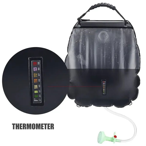 2 IN 1 5 Gal/20L Portable Solar Water Tank/Shower Bag