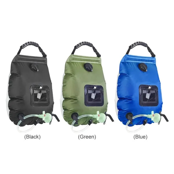 2 IN 1 5 Gal/20L Portable Solar Water Tank/Shower Bag