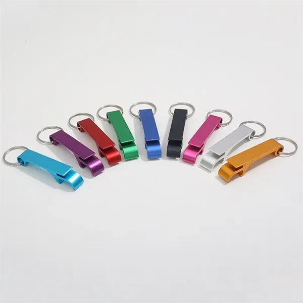 Lightweight aluminum bottle opener keychain