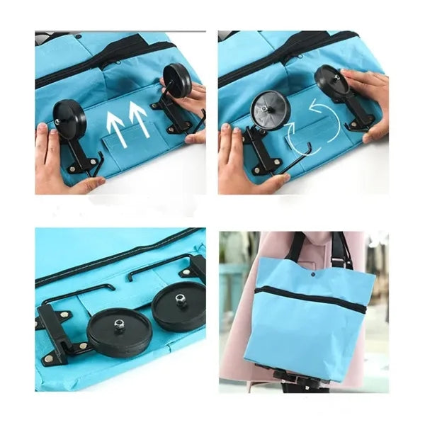 Foldable Shopping Bag with Wheels
