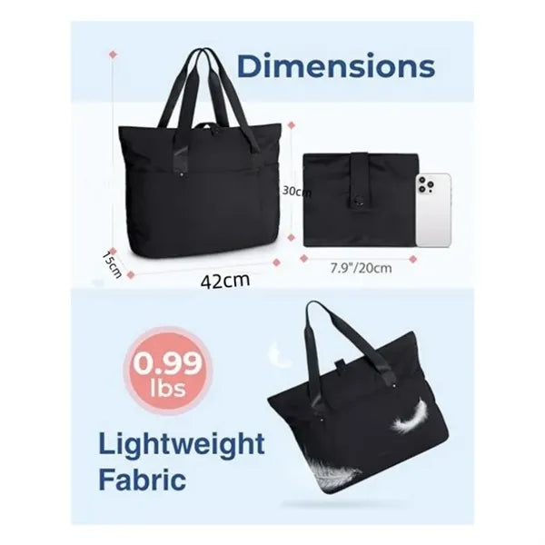 Foldable Tote Bag With Zipper