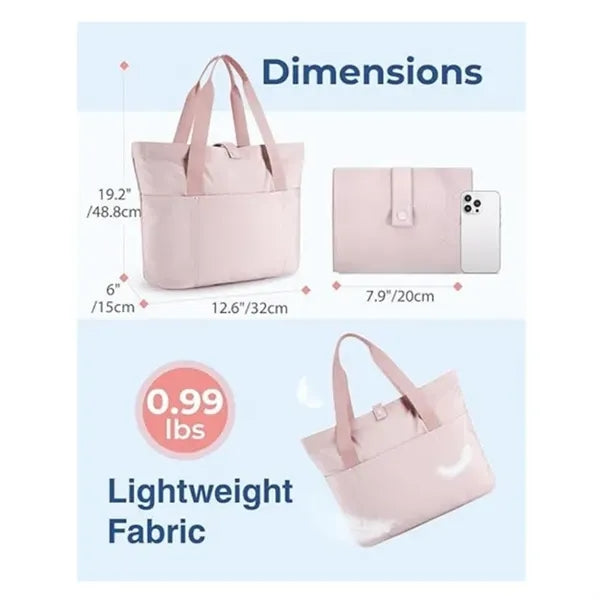 Foldable Tote Bag With Zipper