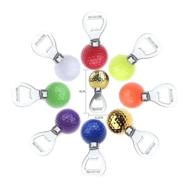 Logo Coaster Golf Ball Shape Beer Bottle Opener