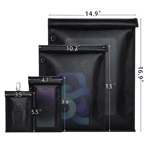Anti-theft pouch rfid blocking key fob protector faraday bag