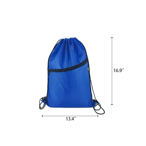 Zipper Headphone Jack Drawstring Bag