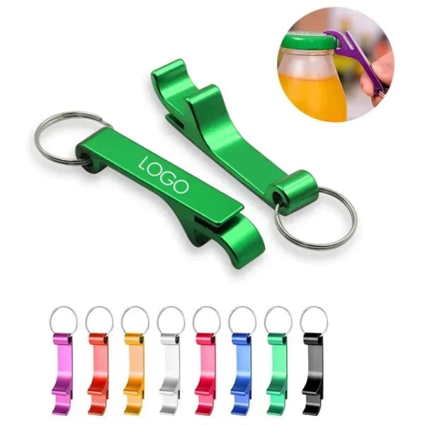 Lightweight aluminum bottle opener keychain