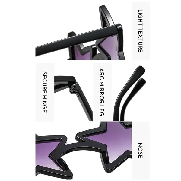 Beach Party Pentagram Eyewears Star Shape Sunglasses