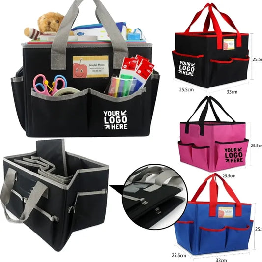 Artist Teacher Organizer Pockets Craft Tote Bag with Handle