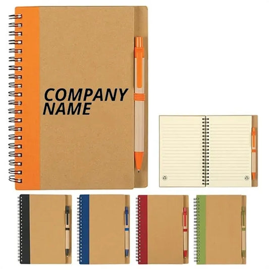 Spiral Notebook with Black Ink Pen