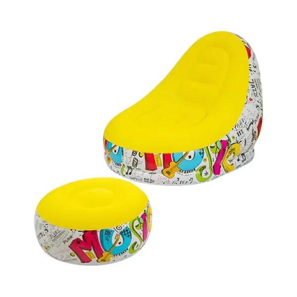 Cozy Flocked Inflatable Lounge Chair