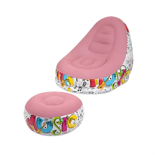 Cozy Flocked Inflatable Lounge Chair