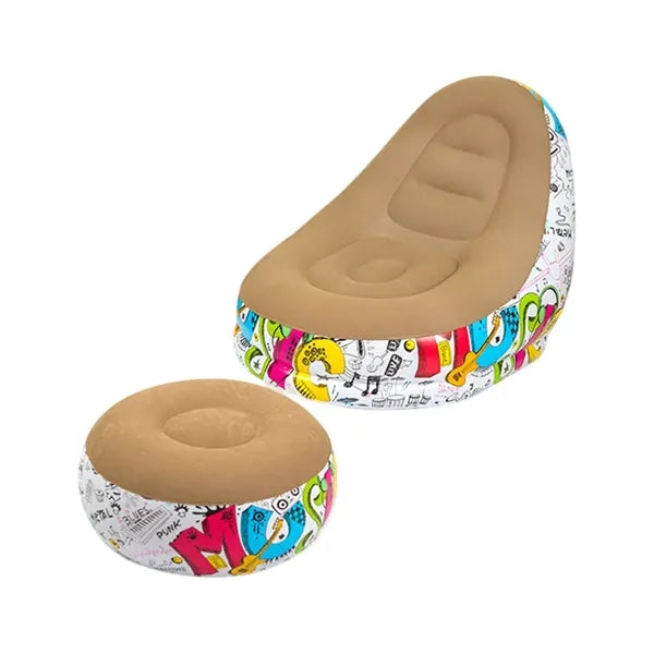 Cozy Flocked Inflatable Lounge Chair