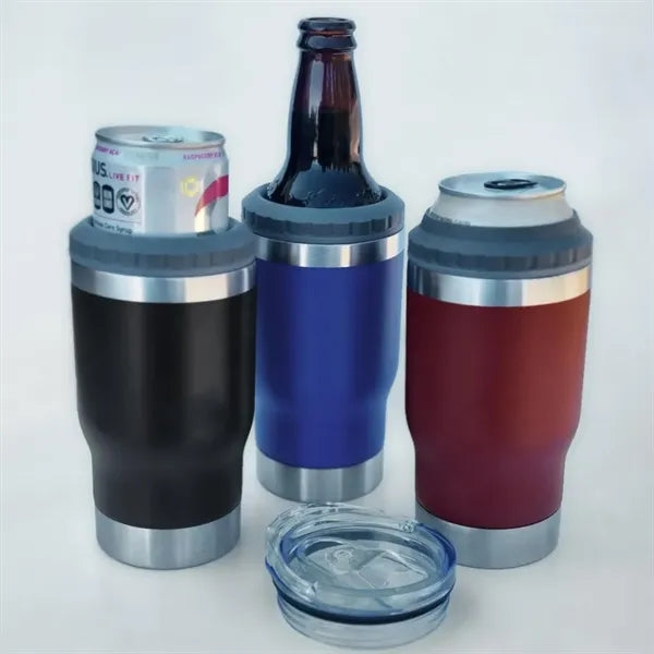 3-in-1 Cooler Tumbler for 12 Oz Bottles with Can Opener