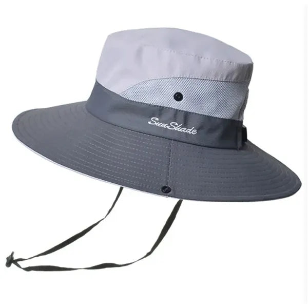 Two Tunes Women's Summer Sun - Protective Hat with a Hole fo