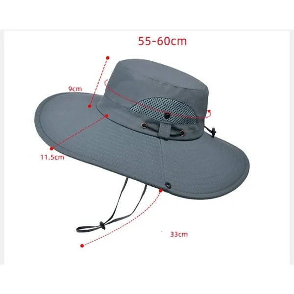 Summer Wide - Brimmed Sun Bucket Hat with Dual - Sided Breat