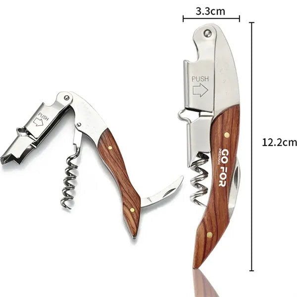 Professional wine bottle opener with foil cutter