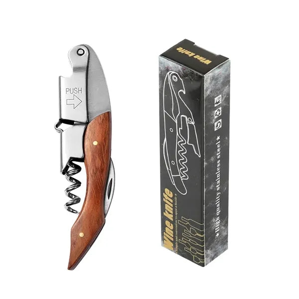 Professional wine bottle opener with foil cutter