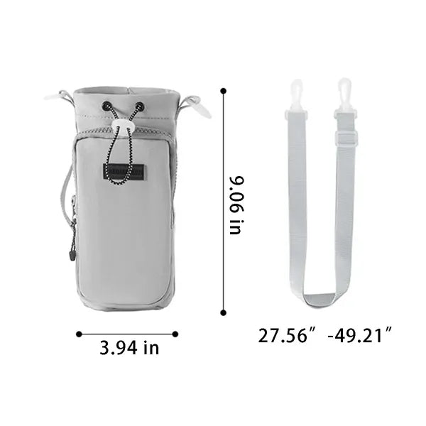 Waterproof shoulder water bottle carrier bag with strap