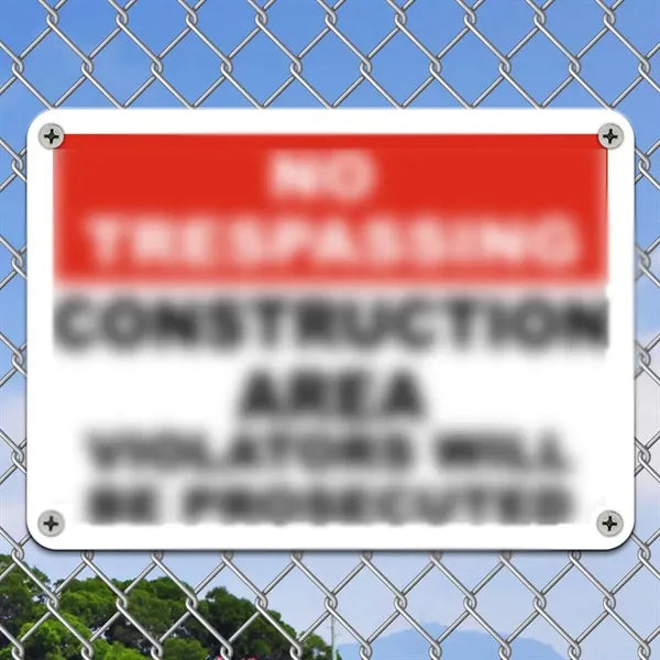 Private property security warning no trespassing sign