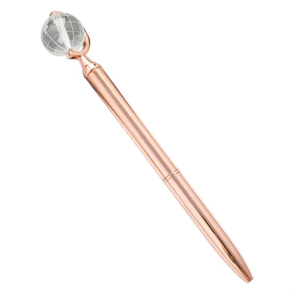 Crystal Globe Metal Ballpoint Pen
