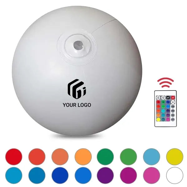 Pool toys decorations waterproof inflatable led beach ball