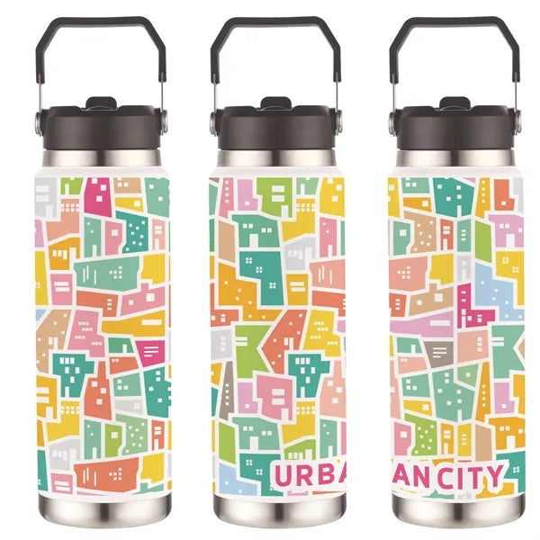 30oz Vacuum Water Bottle with Stainless Steel Handle