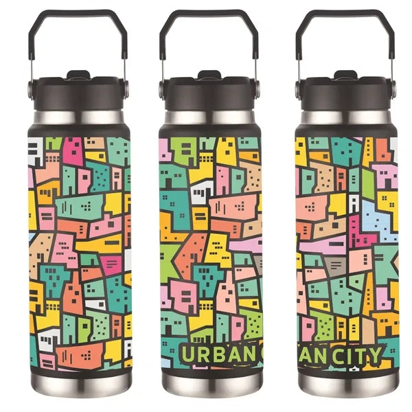 30oz Vacuum Water Bottle with Stainless Steel Handle