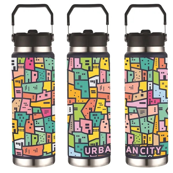 30oz Vacuum Water Bottle with Stainless Steel Handle