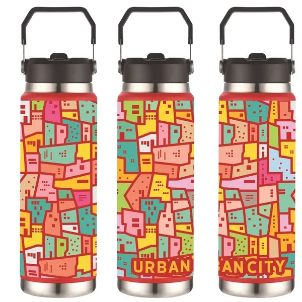 30oz Vacuum Water Bottle with Stainless Steel Handle