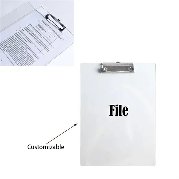 Transparent A4 PET Data Clipboards