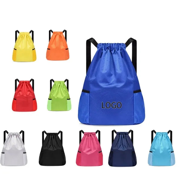 Large Drawstring Simple Double-shoulder Outdoor Backpack