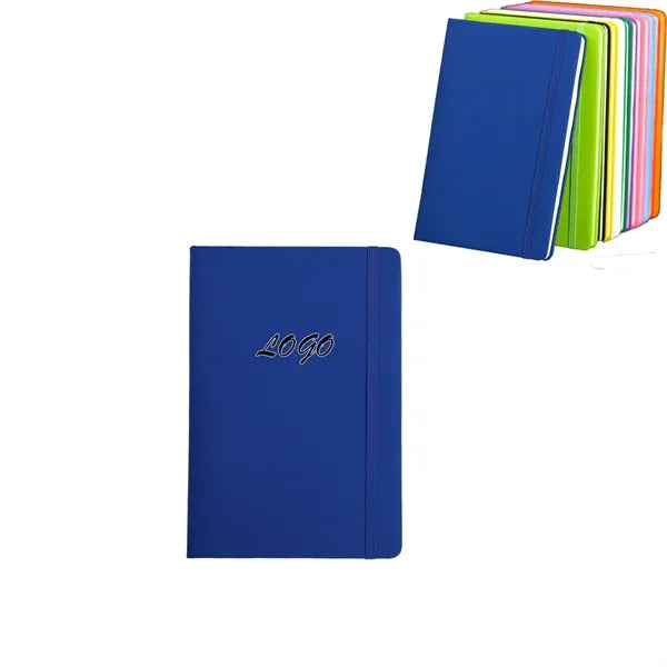 A5-sized PU Hard Leather Strap Notebook