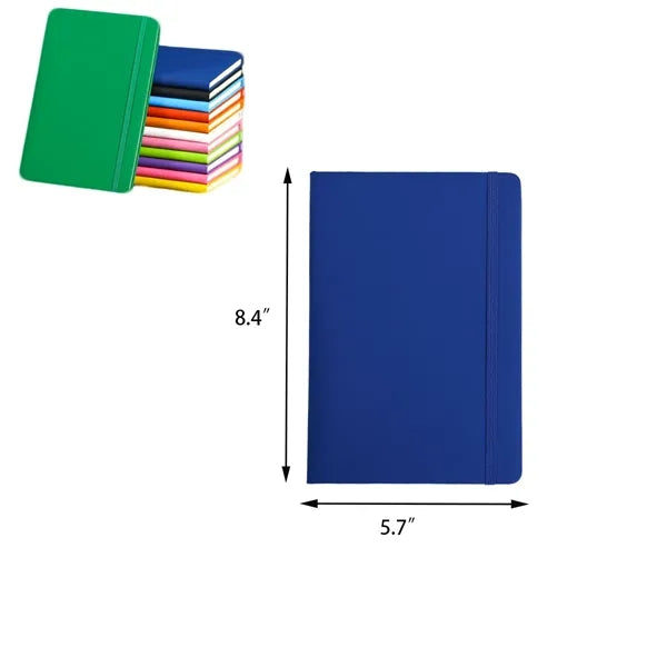 A5-sized PU Hard Leather Strap Notebook