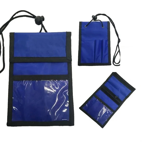 Neck Wallet With Clear Pockets