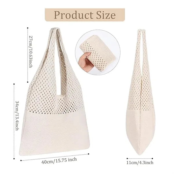 Crochet Mesh Beach Tote Bag