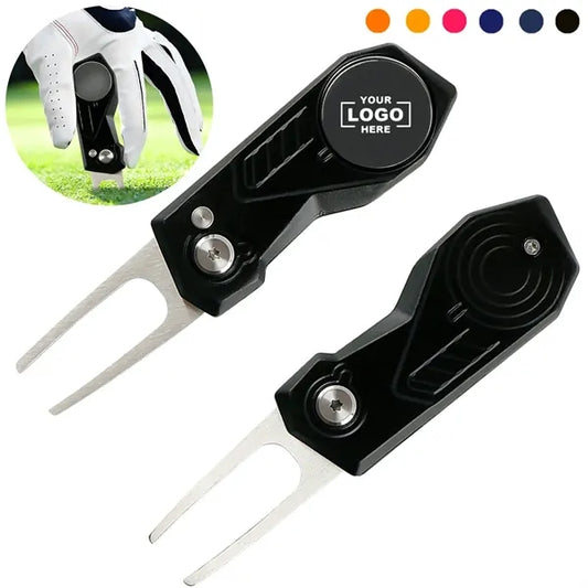 Foldable Golf Divot Tool with Golf Ball Marker