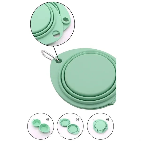 2 in 1 Collapsible Silicone Dog Bowl
