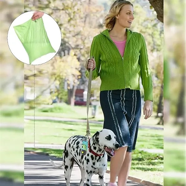 Dog Poop Bag Dispenser with Built-in Flashlight