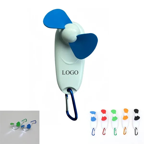 Mini Hand Held Fan With Carabiner